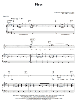 page one of Fires (Piano, Vocal & Guitar Chords (Right-Hand Melody))