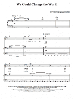 page one of We Could Change The World (Piano, Vocal & Guitar Chords (Right-Hand Melody))