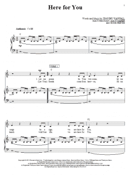 page one of We Are Here For You (Piano, Vocal & Guitar Chords (Right-Hand Melody))