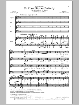 page one of To Know Silence Perfectly (No. 4 from "From The Heart") (SATB Choir)