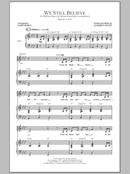 page one of We Still Believe (SATB Choir)