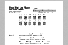 page one of How High The Moon (Guitar Chords/Lyrics)