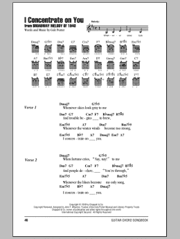 page one of I Concentrate On You (Guitar Chords/Lyrics)