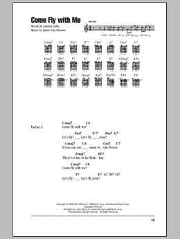 page one of Come Fly With Me (Guitar Chords/Lyrics)