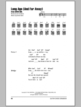 page one of Long Ago (And Far Away) (Guitar Chords/Lyrics)