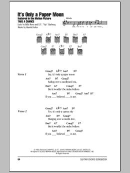 page one of It's Only A Paper Moon (Guitar Chords/Lyrics)