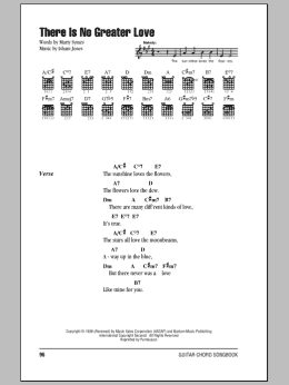 page one of There Is No Greater Love (Guitar Chords/Lyrics)