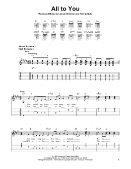 page one of All To You (Easy Guitar Tab)