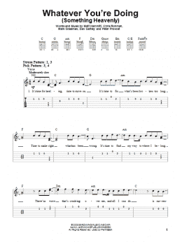 page one of Whatever You're Doing (Something Heavenly) (Easy Guitar Tab)