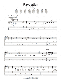 page one of Revelation (Easy Guitar Tab)