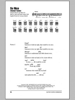 page one of So Nice (Summer Samba) (Guitar Chords/Lyrics)