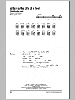 page one of A Day In The Life Of A Fool (Manha De Carnaval) (Guitar Chords/Lyrics)