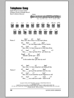 page one of Telephone Song (feat. Astrud Gilberto) (Guitar Chords/Lyrics)