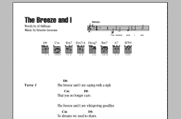 page one of The Breeze And I (Guitar Chords/Lyrics)