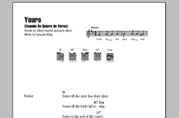 page one of Yours (Cuando Se Quiere De Veras) (Guitar Chords/Lyrics)