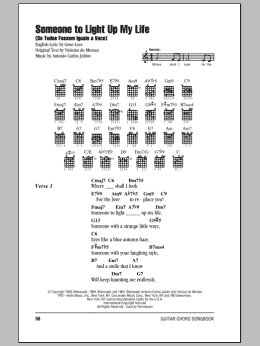 page one of Someone To Light Up My Life (Se Todos Fossem Iguais A Voce) (Guitar Chords/Lyrics)