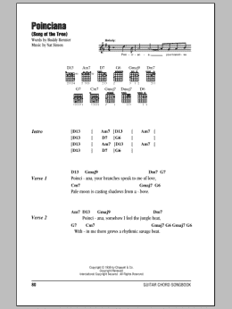 page one of Poinciana (Song Of The Tree) (Guitar Chords/Lyrics)