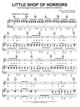 page one of Little Shop Of Horrors (from Little Shop of Horrors) (Piano, Vocal & Guitar Chords (Right-Hand Melody))