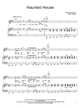 page one of Haunted House (Piano, Vocal & Guitar Chords (Right-Hand Melody))