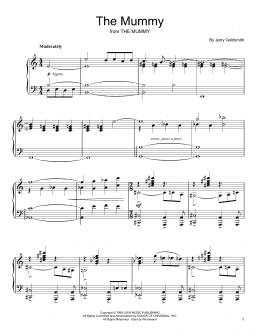page one of The Mummy (Piano Solo)