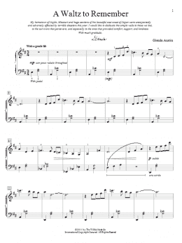 page one of A Waltz To Remember (Educational Piano)