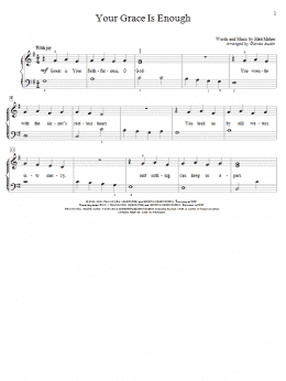 page one of Your Grace Is Enough (arr. Glenda Austin) (Educational Piano)