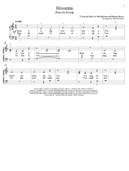 page one of Hosanna (Praise Is Rising) (Educational Piano)