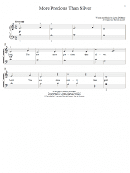 page one of More Precious Than Silver (Educational Piano)
