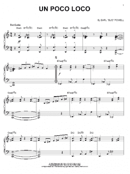page one of Un Poco Loco (arr. Brent Edstrom) (Piano Solo)