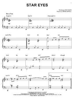 page one of Star Eyes (arr. Brent Edstrom) (Piano Solo)