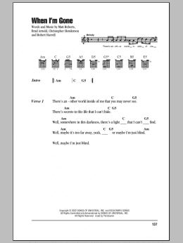 page one of When I'm Gone (Guitar Chords/Lyrics)