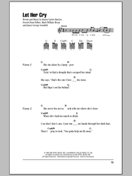 page one of Let Her Cry (Guitar Chords/Lyrics)