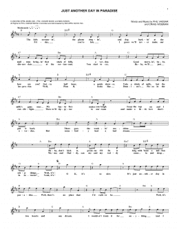page one of Just Another Day In Paradise (Lead Sheet / Fake Book)