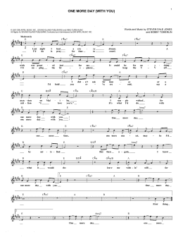 page one of One More Day (With You) (Lead Sheet / Fake Book)