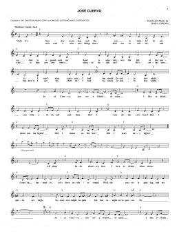 page one of Jose Cuervo (Lead Sheet / Fake Book)