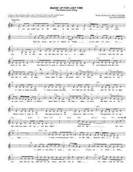 page one of Makin' Up For Lost Time (The Dallas Lovers' Song) (Lead Sheet / Fake Book)