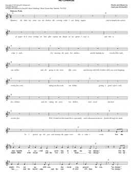 page one of No Charge (Lead Sheet / Fake Book)