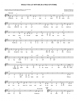 page one of Would You Lay With Me (In A Field Of Stone) (Lead Sheet / Fake Book)