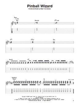 page one of Pinball Wizard (Solo Guitar)
