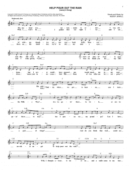 page one of Help Pour Out The Rain (Lacey's Song) (Lead Sheet / Fake Book)