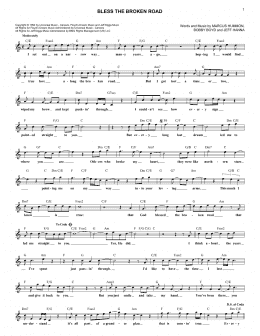 page one of Bless The Broken Road (Lead Sheet / Fake Book)