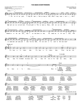 page one of I've Been Everywhere (Lead Sheet / Fake Book)