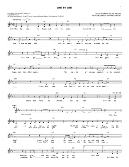 page one of One By One (Lead Sheet / Fake Book)