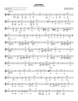 page one of Remember (Walking In The Sand) (Lead Sheet / Fake Book)