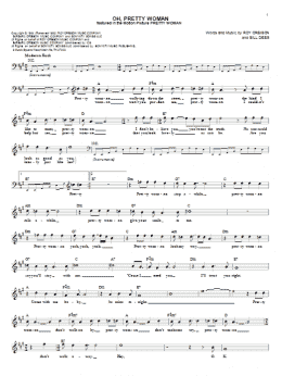 page one of Oh, Pretty Woman (Lead Sheet / Fake Book)