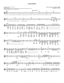 page one of Little Egypt (Lead Sheet / Fake Book)