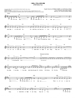 page one of I Will Follow Him (I Will Follow You) (Lead Sheet / Fake Book)