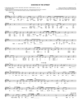 page one of Dancing In The Street (Lead Sheet / Fake Book)