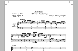page one of Alleluia (from Cantata 142) (TTBB Choir)
