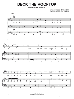 page one of Deck The Rooftop (Piano, Vocal & Guitar Chords (Right-Hand Melody))